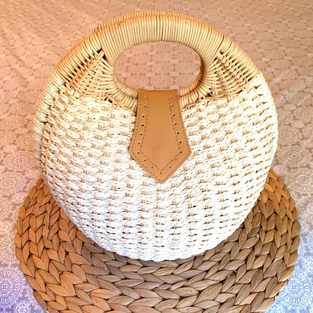 Tortugas Natural Woven Circle Bag